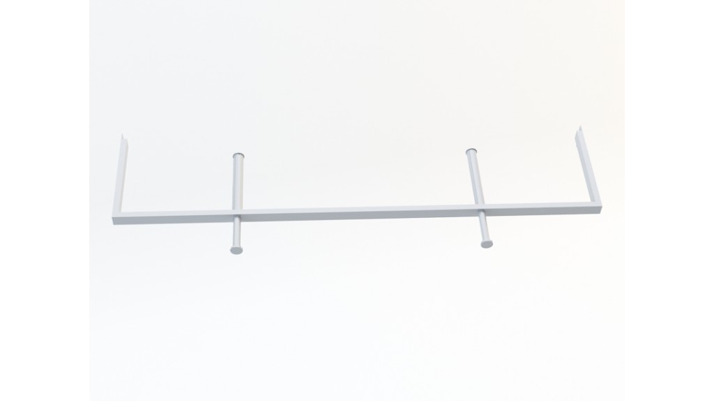 U Type Hanging Arm, 10x40mm, 120cm, Chrome